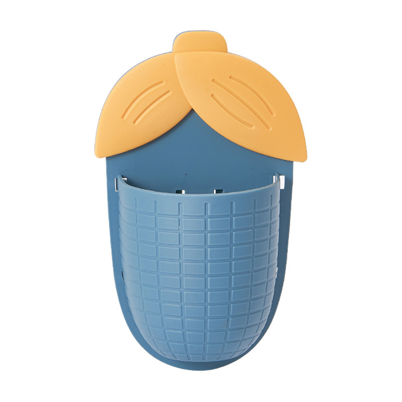 Bathroom Wall Storage Rack Punch-Free Kitchen Storage Shelf Clutter Organizing Shelves Plastic Corn Wall-Mounted Storage Rack