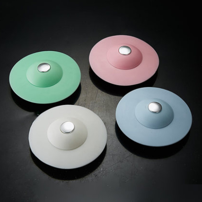 Toilet UFO Push-Type Bounce Floor Drain Cover Deodorant Wash Basin Filter Floor Drain Water Plug