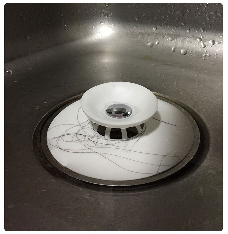 Toilet UFO Push-Type Bounce Floor Drain Cover Deodorant Wash Basin Filter Floor Drain Water Plug