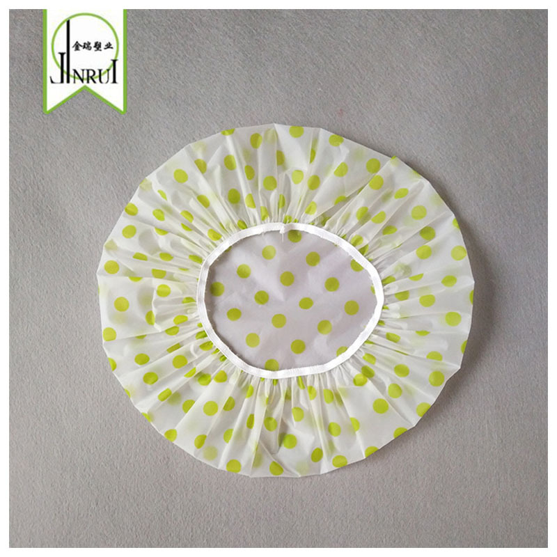 Disposable Shower Cap Waterproof Polka Dot Eva Adult Shower Cap PE OilProof Waterproof Shower Cap Can Be Customized