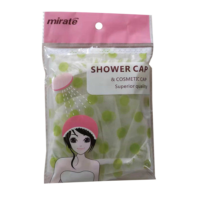 Disposable Shower Cap Waterproof Polka Dot Eva Adult Shower Cap PE OilProof Waterproof Shower Cap Can Be Customized