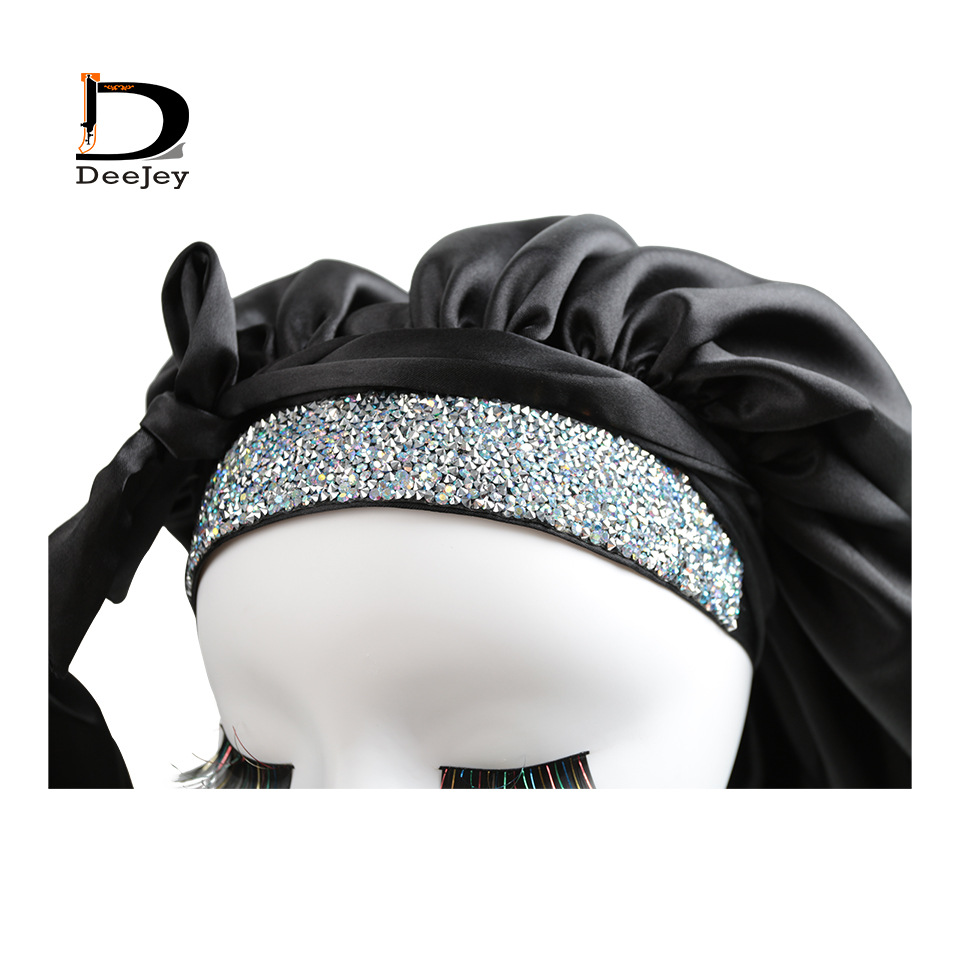 Cross-Border New Diamond Silk Nightcap Diamond Cap Shower Cap Wig Turban Haircut Cap Hair Band Cross-Border New Diamond Silk Nightcap Diamond Cap Shower Cap Wig Turban Haircut Cap Hair Band