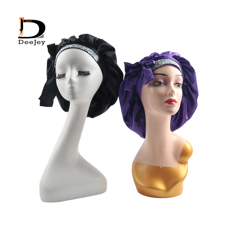 Cross-Border New Diamond Silk Nightcap Diamond Cap Shower Cap Wig Turban Haircut Cap Hair Band Cross-Border New Diamond Silk Nightcap Diamond Cap Shower Cap Wig Turban Haircut Cap Hair Band