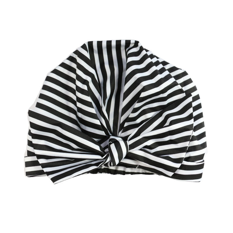 Shower Cap Waterproof Amazon Elastic Bow Black and White Stripes Shower Cap Female Yiwu Manufacturers Can Make a Variety of Patterns Shower Cap Waterproof Amazon Elastic Bow Black and White Stripes Shower Cap Female Yiwu Manufacturers Can Make a Variety of Patterns