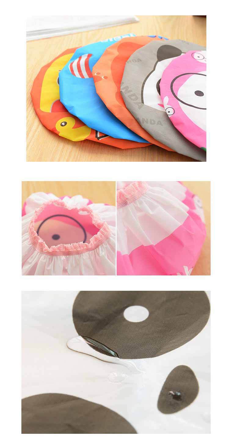 Cute cartoon adult lady shower cap Japanese thickened shampoo shower cap lampblack hat Cute cartoon adult lady shower cap Japanese thickened shampoo shower cap lampblack hat