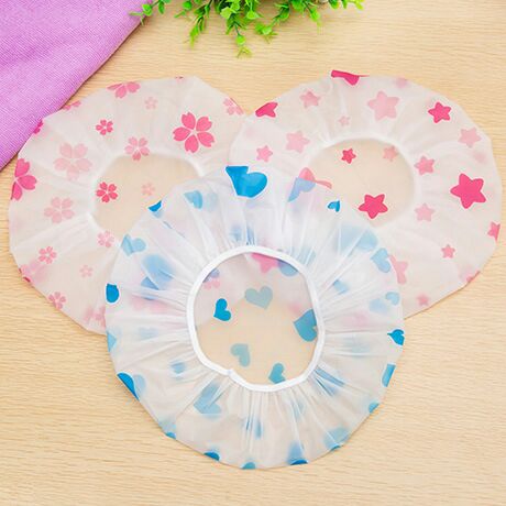 EVA waterproof shower cap color environmental protection hotel household shower cap thickening can be reused EVA waterproof shower cap color environmental protection hotel household shower cap thickening can be reused