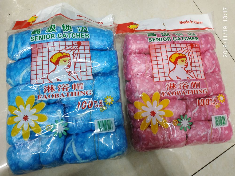 Disposable shower cap PE head cover household hotel shower cap