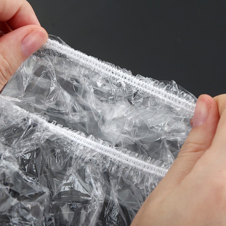 Disposable shower cap waterproof adult shower cap lampblack hair color heating 100 bath caps Disposable shower cap waterproof adult shower cap lampblack hair color heating 100 bath caps
