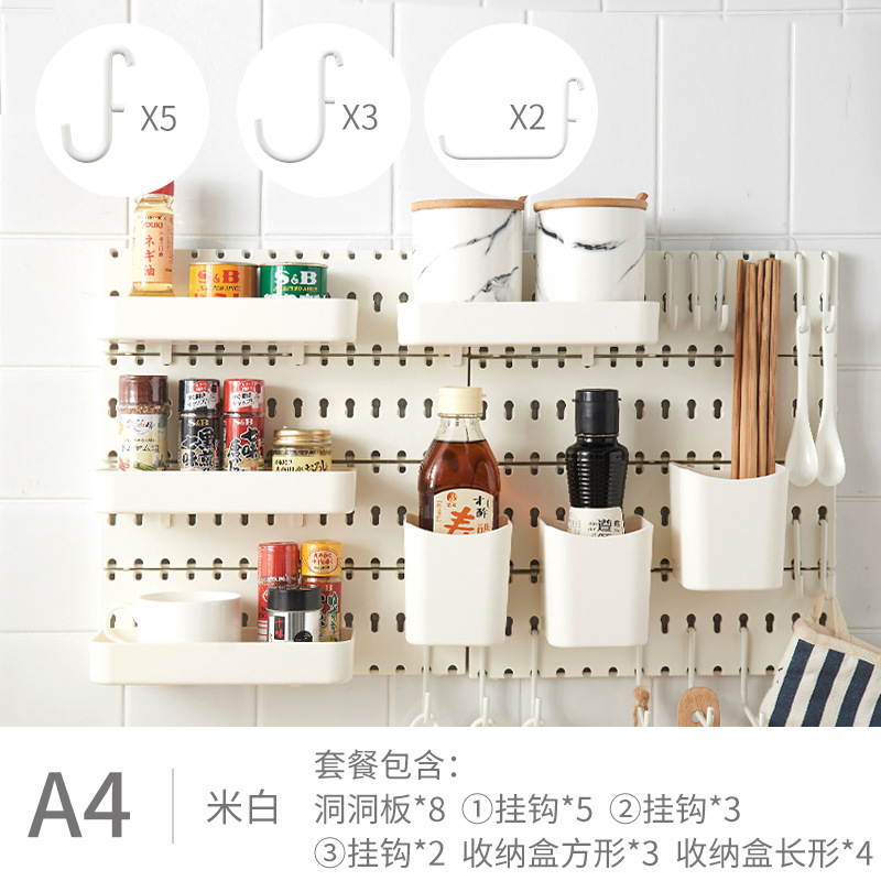 Plastic Wire-Wrap Board Bathroom Kitchen No Punching on Walls Storage Rack Living Room Bedroom Wall Storage Ledge Wall Hanging