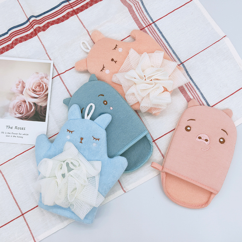 Futian Girl Bath Towel Strong Rubbing Bath Towel Baby Special Fine Yarn No Pain Decontamination Rub Back Gloves