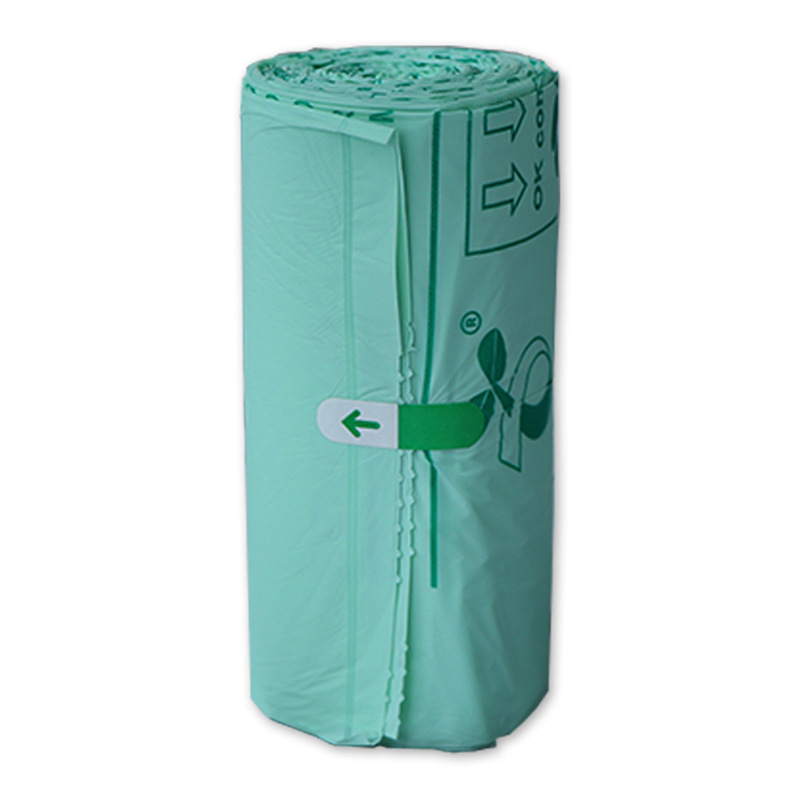 Full Biodegradable Flat Bag English Version PLA Compostable Household Garbage Bag Spot Direct Supply