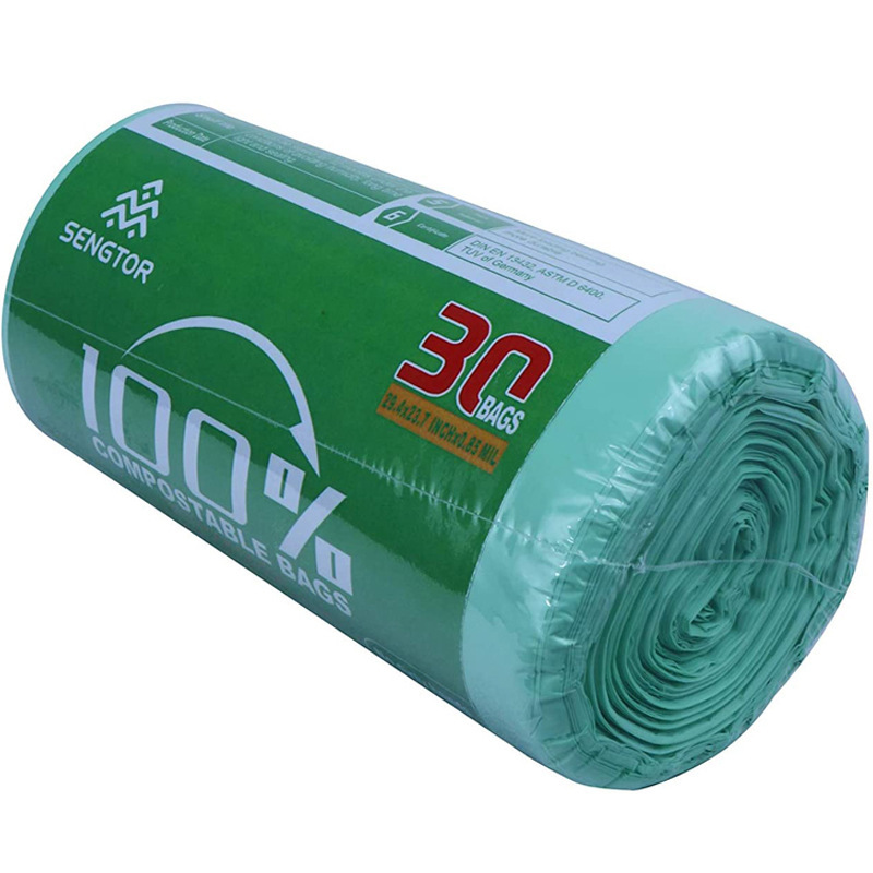 Full Biodegradable Flat Bag English Version PLA Compostable Household Garbage Bag Spot Direct Supply Full Biodegradable Flat Bag English Version PLA Compostable Household Garbage Bag Spot Direct Supply