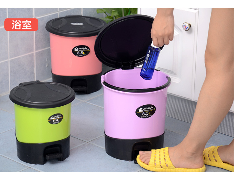 Pedal Flap Trash Can Kitchen Living Room Bathroom Covered Large Small Trash Can Free Garbage Bag Pedal Flap Trash Can Kitchen Living Room Bathroom Covered Large Small Trash Can Free Garbage Bag