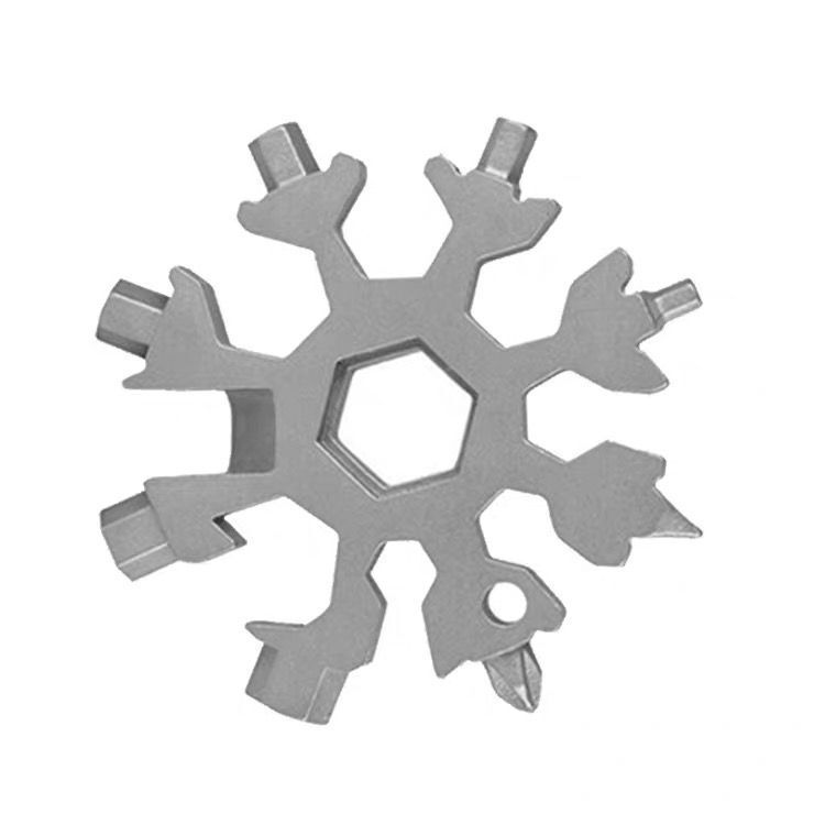 Multifunctional Stainless Steel Tool Card Snowflake Wrench Hexagonal Octagonal Combination Keychain Portable High Carbon Steel Screwdriver Multifunctional Stainless Steel Tool Card Snowflake Wrench Hexagonal Octagonal Combination Keychain Portable High Carbon Steel Screwdriver