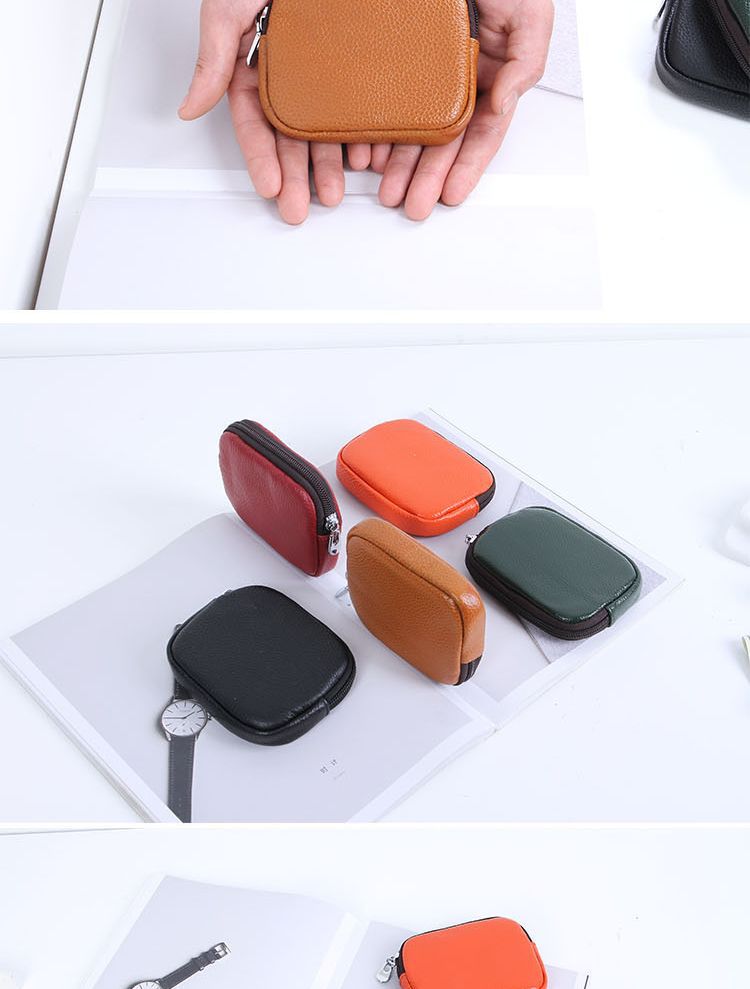 Genuine Leather Coin Purse Bus Card Package Driving License Creative Korean Version Zip Key Bag Coin Bus Earplugs Cowhide Genuine Leather Coin Purse Bus Card Package Driving License Creative Korean Version Zip Key Bag Coin Bus Earplugs Cowhide