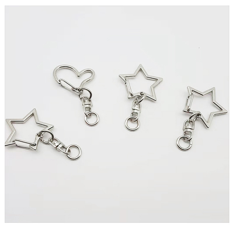 Zinc alloy spring ring color dog button metal lobster key ring key ring C - shaped key chain card ring Zinc alloy spring ring color dog button metal lobster key ring key ring C - shaped key chain card ring