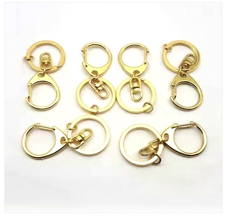 Zinc alloy spring ring color dog button metal lobster key ring key ring C - shaped key chain card ring Zinc alloy spring ring color dog button metal lobster key ring key ring C - shaped key chain card ring