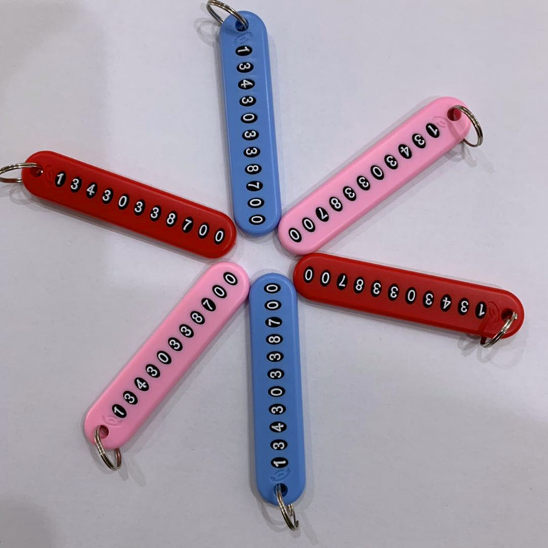 Key chain number card number card mobile phone number card number card DIY manual manufacturers direct sales