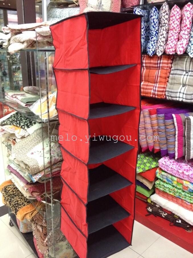 6 mesh storage bag, hang finishing non-woven cloth bag 6 mesh storage bag, hang finishing non-woven cloth bag