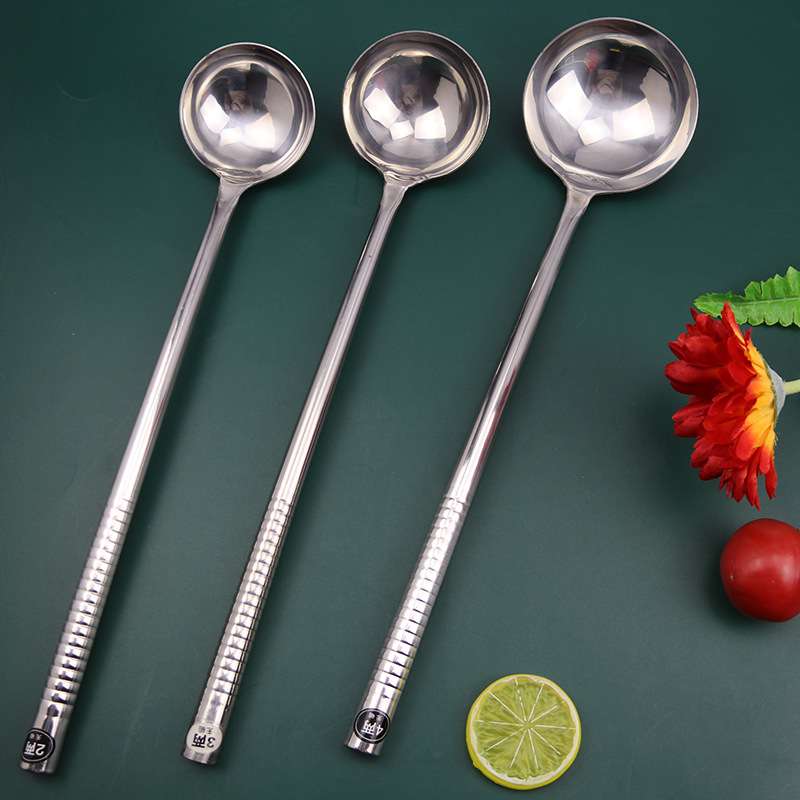 Spatula Non-Magnetic Stainless Steel Kitchenware Soup Ladle Hotel Household Spot Chef Long Handle Thickened Canteen Spatula