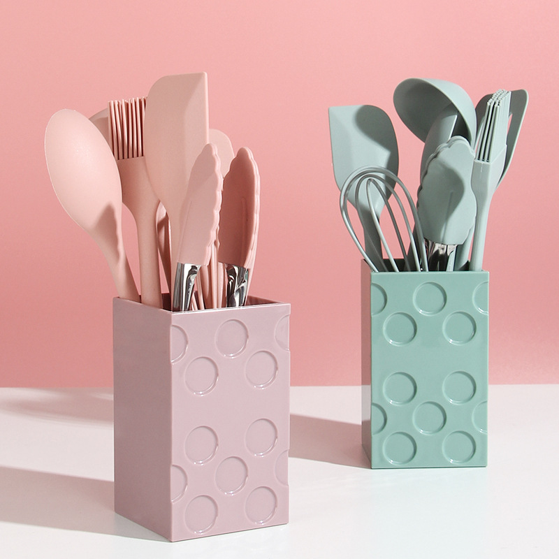 Baby Food Supplement Silicone 8-Piece Set Baking Suit Non-Stick Pan Mini Silicone Kitchenware Soup Ladle Household Shovel Egg Beating Oil