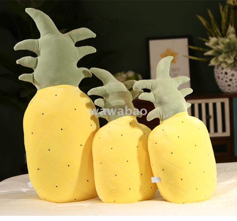 Soft pineapple pillow plush toy fruit pillow doll back pillow eiderdown cotton grab doll machine