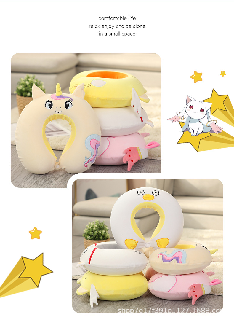 Cute Cartoon Memory Foam U-Shape Pillow Car Cervical Pillow Travel Neck U-Shape Pillow Nap Head Rest Back Cushion Cute Cartoon Memory Foam U-Shape Pillow Car Cervical Pillow Travel Neck U-Shape Pillow Nap Head Rest Back Cushion