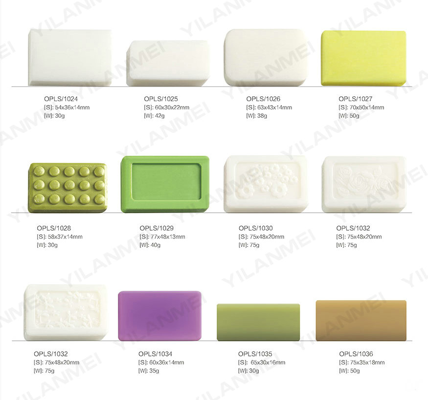 Transparent pink rose soap hotel disposable soap household soap.