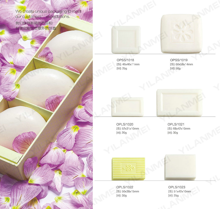 Transparent pink rose soap hotel disposable soap household soap.