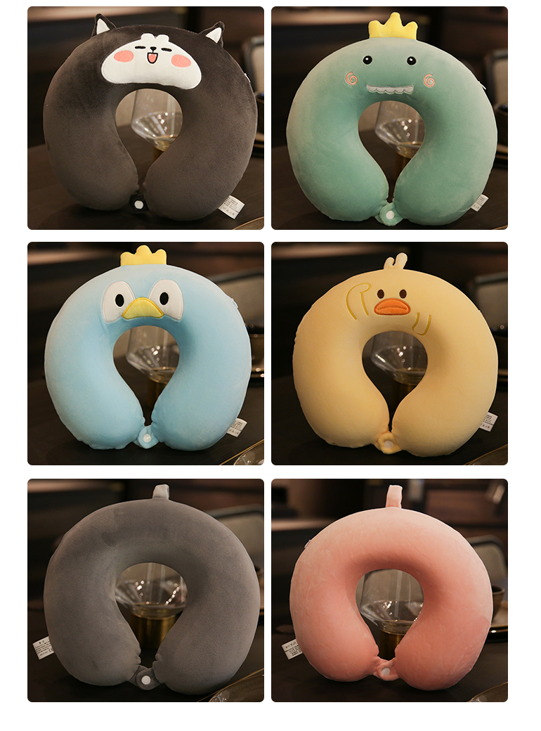 Memory Foam U-Shaped Neck Pillow Neck Protection Car Cartoon Cute Travel Portable U-Shaped Pillow Cervical Pillow Female Memory Foam U-Shaped Neck Pillow Neck Protection Car Cartoon Cute Travel Portable U-Shaped Pillow Cervical Pillow Female
