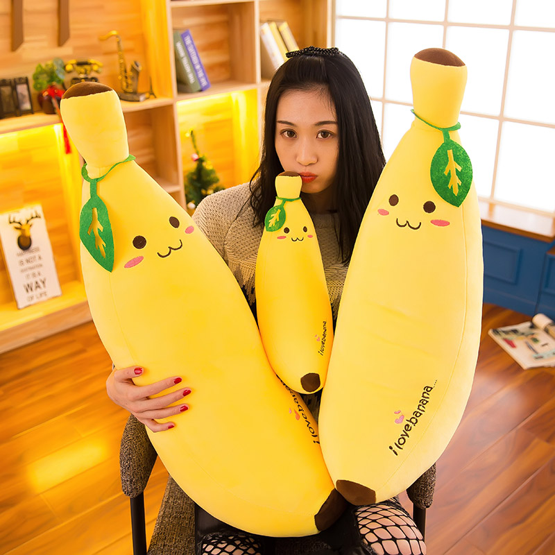 Fruit banana pillow cute pillow strip pillow plush toy doll bed doll Fruit banana pillow cute pillow strip pillow plush toy doll bed doll