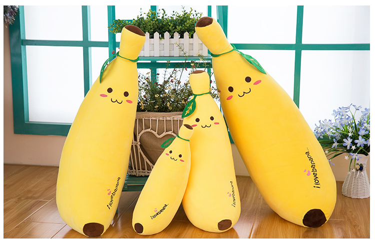 Fruit banana pillow cute pillow strip pillow plush toy doll bed doll Fruit banana pillow cute pillow strip pillow plush toy doll bed doll