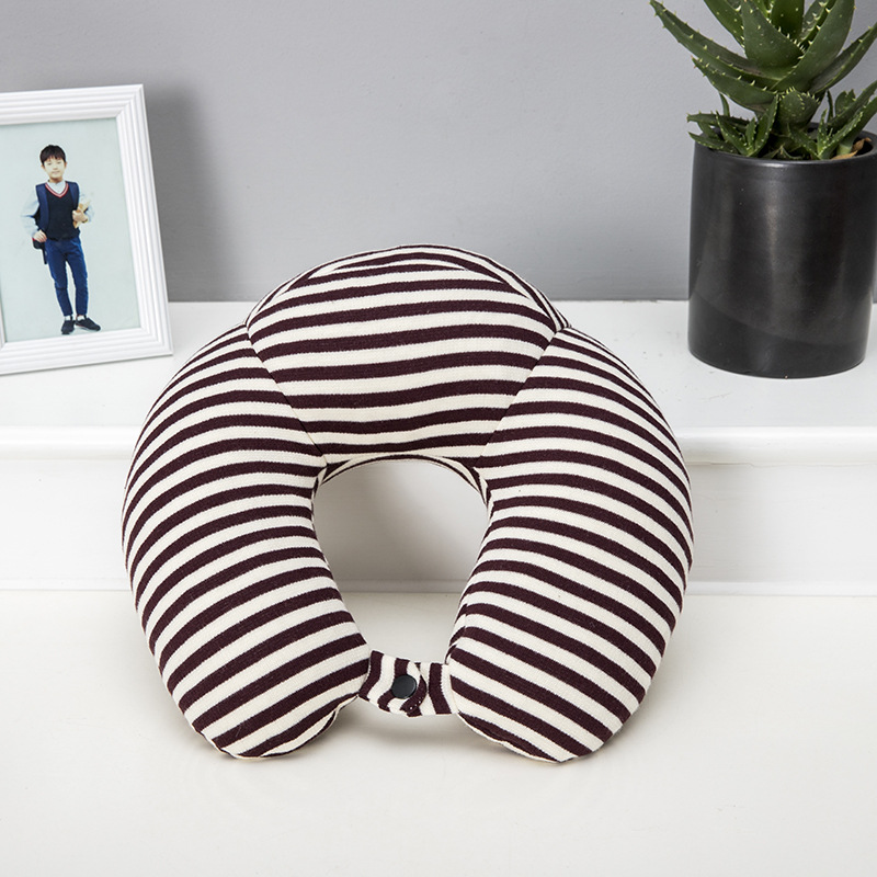 Factory Direct stripe ADAPTS cotton but neck pillow U-shaped neck pillow Office neck Pillow Custom LOGO Factory Direct stripe ADAPTS cotton but neck pillow U-shaped neck pillow Office neck Pillow Custom LOGO
