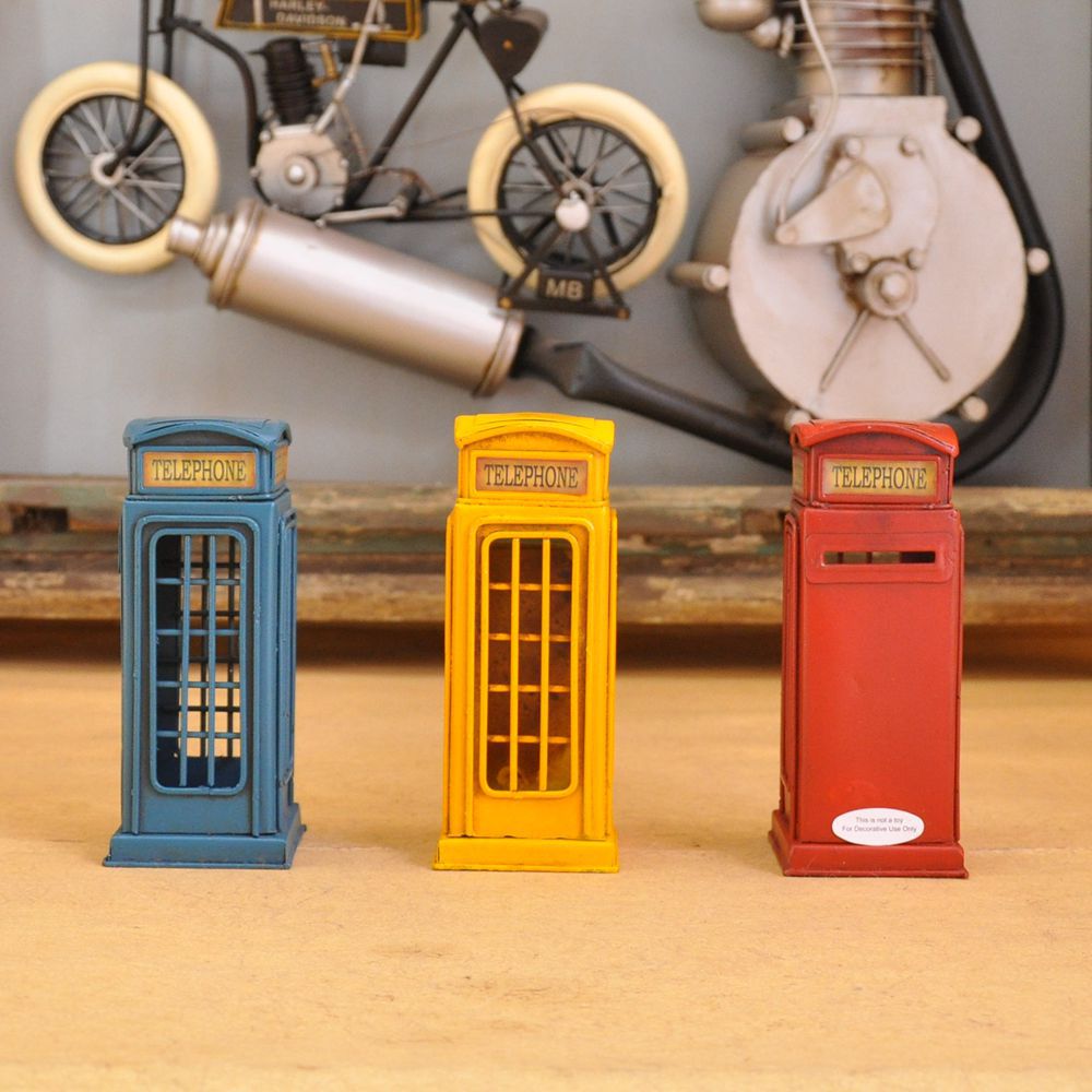 Mini telephone kiosk save money can simple European style small furnishing furniture shop window display.