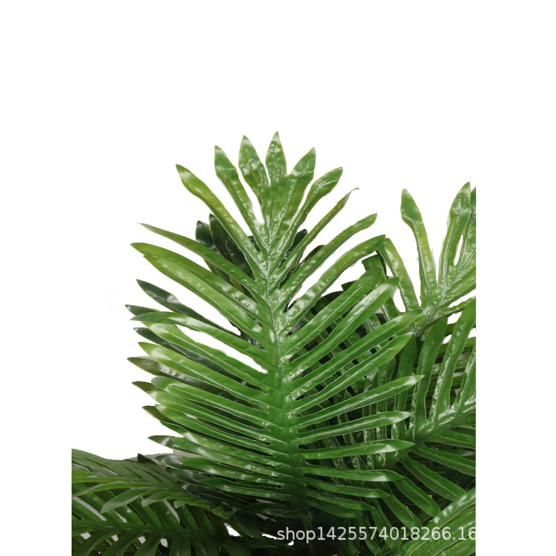 Artificial Palm Leaf Plant Mini Pot Plant Small Sunflower Leaf Tree Accessories Feather Sunflower Leaf Ground Bonsai Wholesale Decoration