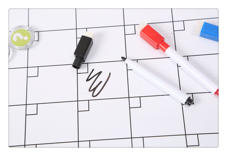 Creative magnetic refrigerator paste calendar message board ins style refrigerator decoration can be erased to write a soft white board, memo