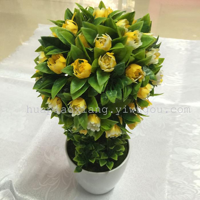 Artificial plant potted potted potted tree ball green plant false tree decoration tree desktop decoration Artificial plant potted potted potted tree ball green plant false tree decoration tree desktop decoration