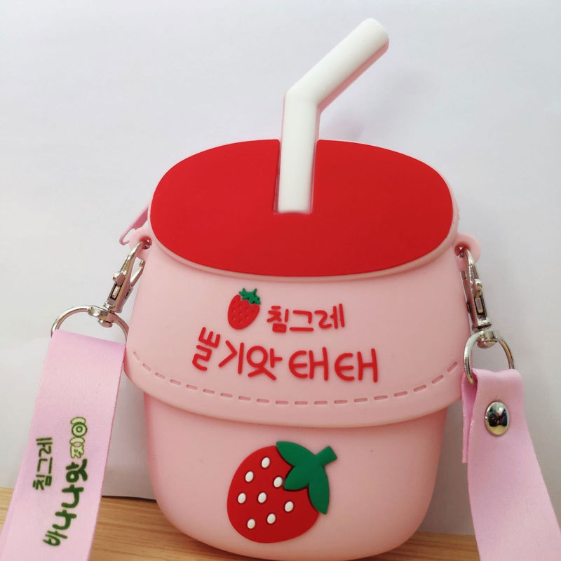 Silicone Children's Bags Medium Fruit Music Cup Children's Pocket Money Card Holder Silicone Messenger Bag Silicone Children's Bags Medium Fruit Music Cup Children's Pocket Money Card Holder Silicone Messenger Bag