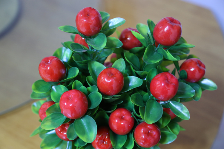 Artificial flower set fake peach indoor flowers bonsai furnishing parts living room decoration plastic fake fruit tree flowers potted plants