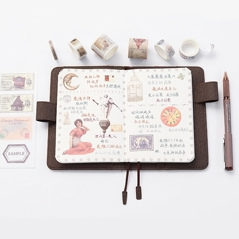 Notebook Customized Student Creativity Journal Book Set Fabric Japanese Journal Book Square A5 Memo Diary Book