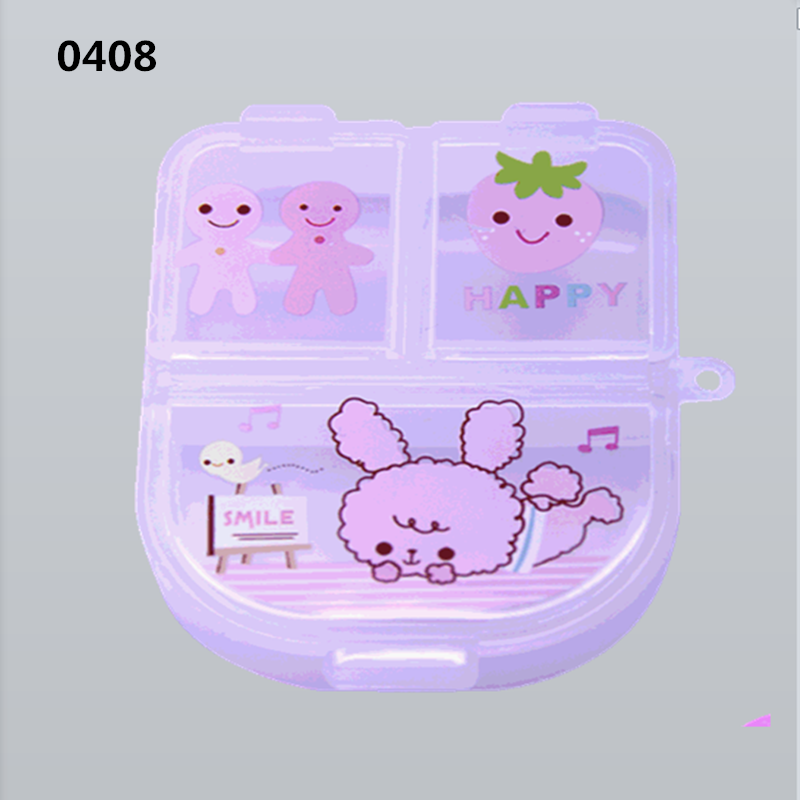 Factory Direct Sales Small Oval 2+1 Cell Pill Box Portable Pill Box Memo Pill Box Cartoon Small Medicine Box Spare Parts Box Factory Direct Sales Small Oval 2+1 Cell Pill Box Portable Pill Box Memo Pill Box Cartoon Small Medicine Box Spare Parts Box