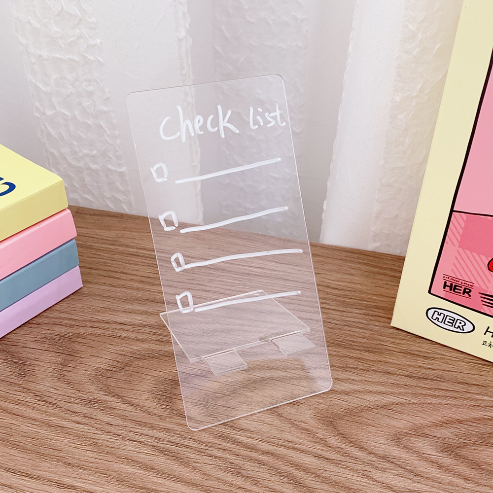 INS Style Simple Transparent Acrylic Note Board Student Message Board Creative Memo Portable Mini Writing Board