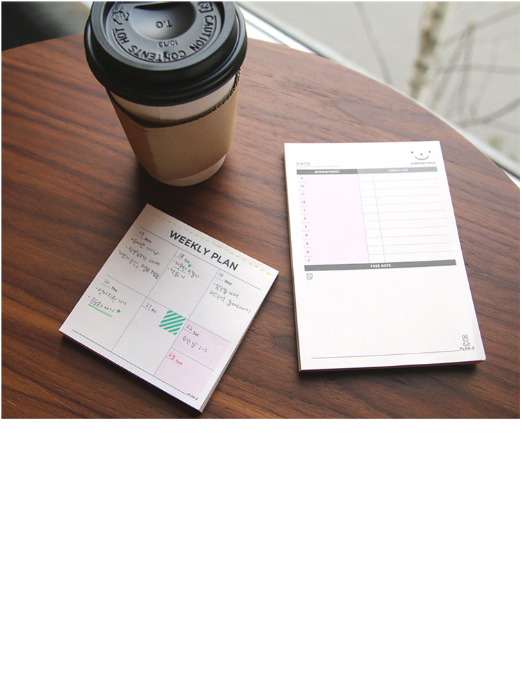 NACAI lottery plan memo pad this note paper square weekly plan this three functional small NH8144