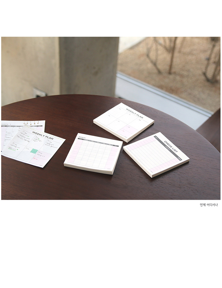 NACAI lottery plan memo pad this note paper square weekly plan this three functional small NH8144
