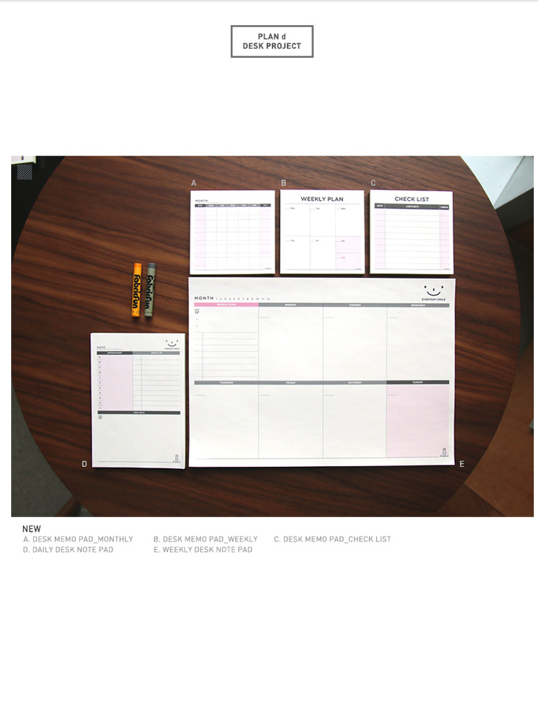 NACAI lottery plan memo pad this note paper square weekly plan this three functional small NH8144