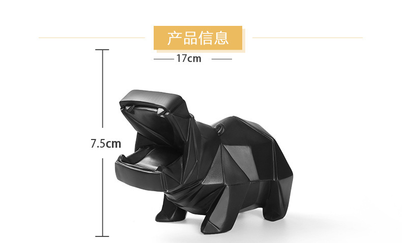 Nordic Style Resin Crafts Hippo Coin Bank Children's Lucky Money Men's Private Money Creative Ornaments Nordic Style Resin Crafts Hippo Coin Bank Children's Lucky Money Men's Private Money Creative Ornaments