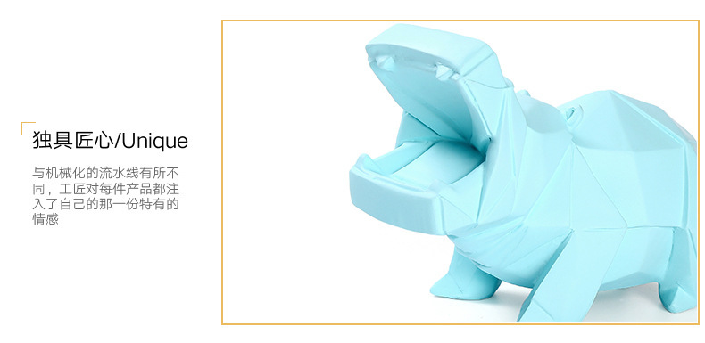 Nordic Style Resin Crafts Hippo Coin Bank Children's Lucky Money Men's Private Money Creative Ornaments Nordic Style Resin Crafts Hippo Coin Bank Children's Lucky Money Men's Private Money Creative Ornaments