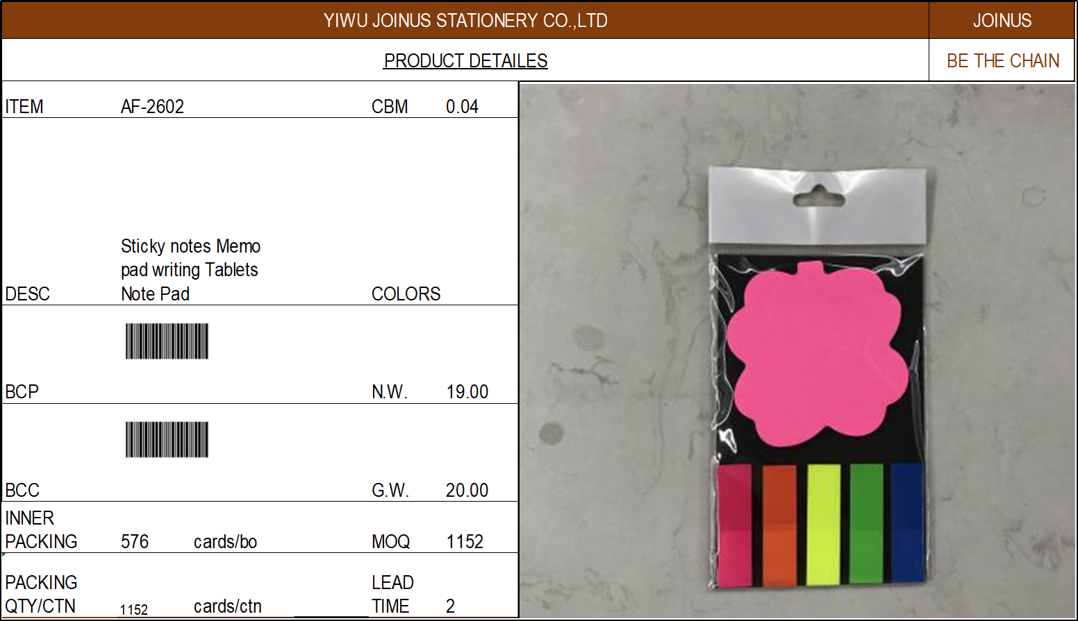 Sticky notes Memo pad writing Tablets Note Pad AF-2602 Sticky notes Memo pad writing Tablets Note Pad AF-2602
