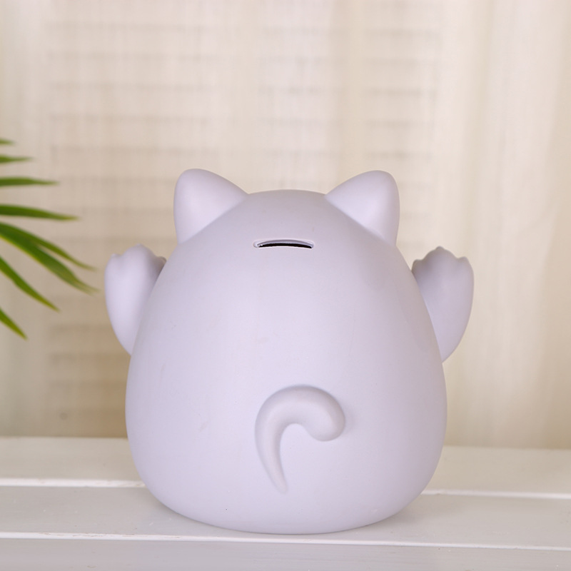 Creative Lucky Cat Savings Bank Crafts Children's Holiday Gift Resin Cartoon Money Box Coin Bank Factory Wholesale