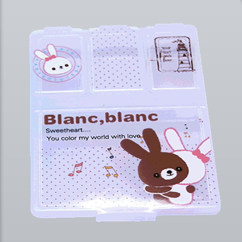 Factory Direct Sales 3+1 Square Pill Box Portable Pill Box Memo Pill Box Cartoon Small Medicine Box Spare Parts Box